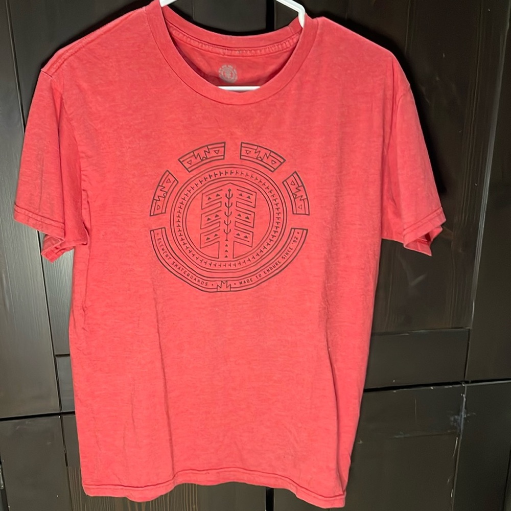 Element skateboarding Red Tshirt - Mens Medium